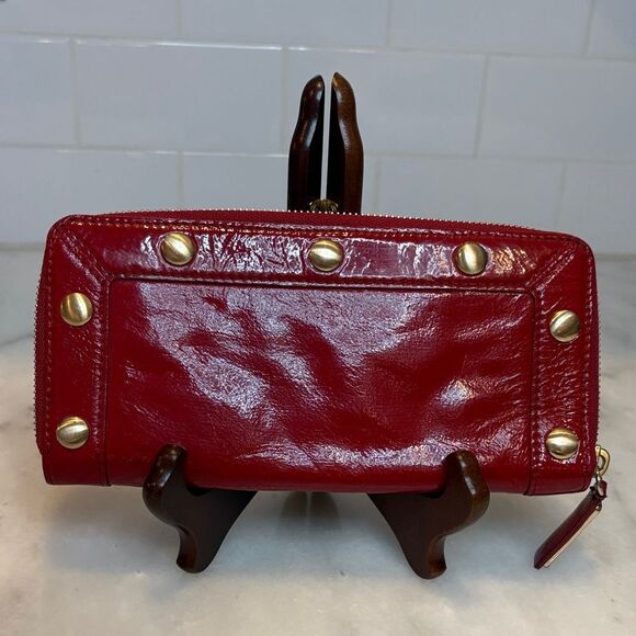 Michael Kors High Gloss Patent Leather Studded Full Size Wallet - Picture 4 of 15